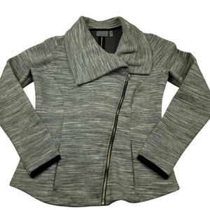 Athleta Heather Womens S City Limits Gray Asymmetrical Full Zip Jacket Coat - Picture 1 of 13