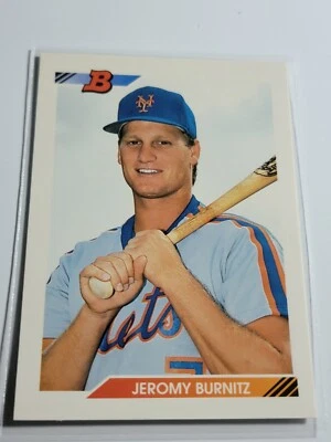 JEROMY BURNITZ 1992 Bowman #189.   METS - Image 1 of 2