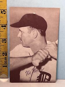 1947-66 Exhibits Baseball Cards Stat Back:  Vic Wertz Tigers