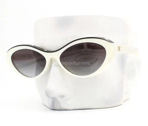 Gafas de sol Chanel ch5416A 1763/S6 blanco cremoso y negro dorado pálido CC con estuche nuevas con etiquetas - Imagen 1 de 13