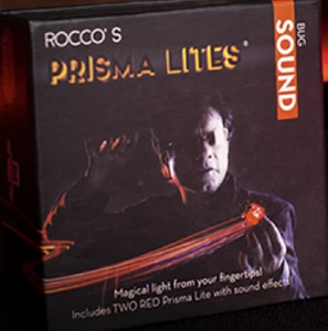Bug Sound PAIR ROCCO'S BRIGHT PRISMA LITES RED Magic Trick 2 Thumb Tips Light Up - Picture 1 of 6