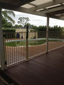 Cerified Aus Standard Flat Top Pool Fencing in Aluminium. Primrose 1.2high. - Picture 1 of 7