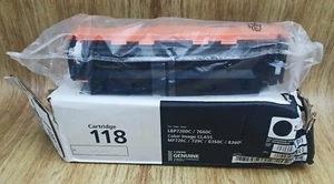 Canon 118 Original Schwarz Toner Druckerpatrone 2662B004 OEM 7660C NEU Ugly Box - Bild 1 von 6