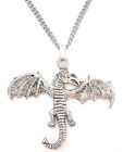 Dragon Pendant Handcrafted in Solid Pewter In The UK + Free Gift Box PN04