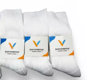 3 Pair Viasox Easystretch Diabetic Socks Unisex Large Women's 10-13 / Men's 9-12 - Picture 1 of 3