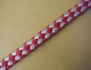 1 m corde intrecciate lino corda corda corda corda corda 10 mm rosso bianco - Foto 1 di 1