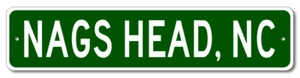 Nags Head, North Carolina Metal Wall Decor City Limit Sign - Aluminum - Picture 1 of 1