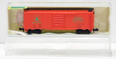 Vintage Model Power Hong Kong 3447 Maine Central N Scale 40' Boxcar RTR Orange - Image 1 of 4