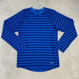 Patagnoia Shirt Youth XL Blue Long Sleeve Stripe Capilene 3 Midweight Base Layer - Picture 1 of 8