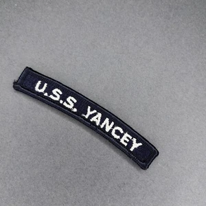 USS Yancey Ship Naval Navy Tab Rocker Ribbon 3 1/2" Patch - Picture 1 of 2