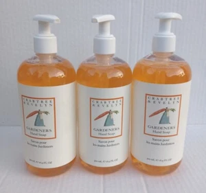 (3) Crabtree & Evelyn Gardeners Hand Soap - 16.9 fl oz or 500 ml each - Picture 1 of 3