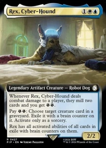 Lámina de arte extendida Rex, Cyber-Hound #427 | Pip Fallout | Magic The Gathering | ¡Envío el mismo día! - Imagen 1 de 1