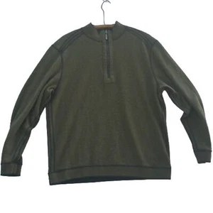 TOMMY BAHAMA Reversible Sweater Hunter Green/Dark Blue Mens Size L - Picture 1 of 12