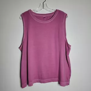 Canotta rosa navy vecchia taglia XXL 100% cotone pullover senza maniche - Foto 1 di 3
