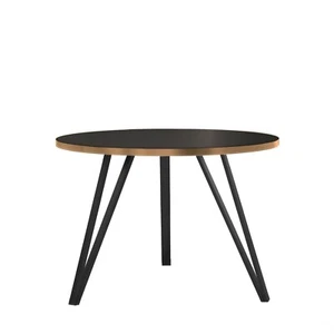 Moderner runder Couchtisch aus Metall – Schwarz oder Weiß – Loft-Stil mit golden - Bild 1 von 3