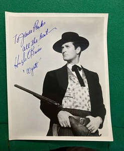 Hugh O' Brian AUTOGRAPHED/SIGNED 8x10 Black & White Photo Wyatt Earp - Picture 1 of 1