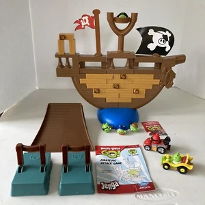 Angry Birds Go! Pirate Pig Attack Game Jenga Hasbro 100% Complete Pirate Ship - Picture 1 of 10