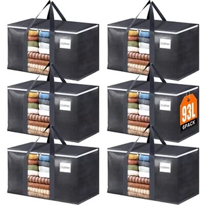 HomeHacks Extra Large Moving Bags with Visible PVC Window Lightweight but Dur... - Imagen 1 de 7