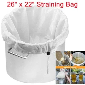 Reusable Filter Mesh Straining Bag for Beer Fruit Cider Grape Straining Brewing - Picture 1 of 12