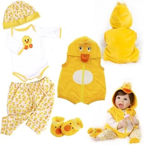 20-22 in Reborn Baby Dolls Clothes Outfit Accessories For Yellow Duck 5pcs Set - Picture 1 of 9