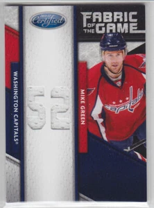 2011-12 PANINI CERTIFIED MIKE GREEN JERSEY /25 FABRIC GAME USED NUMBER Capitals - Foto 1 di 1