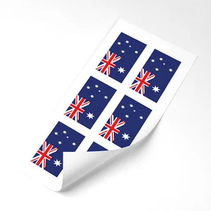 Australia Flag Stickers x6 25mm Car Motorbike Helmet Vinyl Australian Flag - Picture 1 of 1