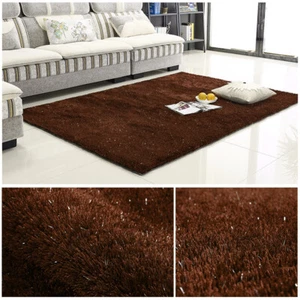 Super Soft Shaggy Rugs Fluffy Carpets Carpet Mat Living Room Floor Small Size - Picture 1 of 22