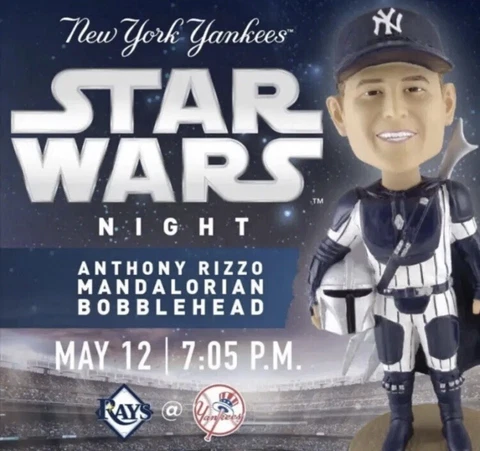 2023 Star Wars Anthony Rizzo Mandalorian BOBBLEHEAD SGA 5/12 New York Yankees Cover