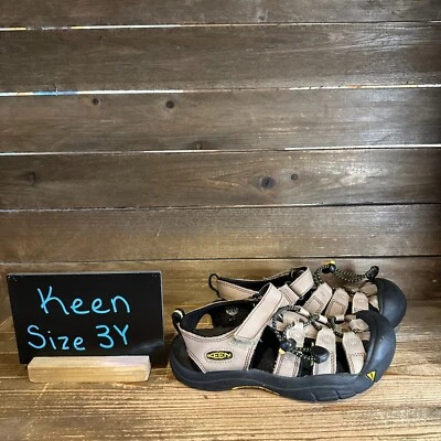 Childrens Big Kids Keen Newport H2 Waterproof Taupe Shoes Sandals Size 3 Y GUC - Image 1 of 4