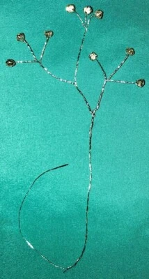 Nuevo Estrás Alambre Plata Spray Diamantado 9 Piedras 10 Ct Ramos Acento Floral Foto 1 de 4