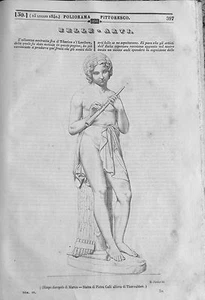 1840 OLIMPO STATUA DI PIETRO GALLI - Imagen 1 de 1