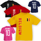 Kinder T-Shirt Trikot Belgien Belgium inkl. Name & Nummer Mini WM 2018