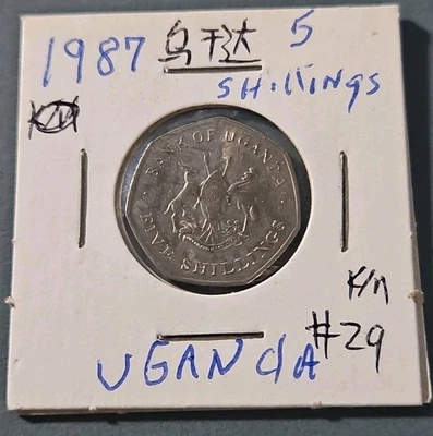 1987 Uganda 5 Shillings Coin (KM.#29) - Image 1 of 3