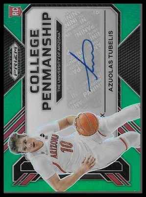 2023 Prizm Draft Azuolas Tubelis Auto #CP-AZT Green Prizm Arizona NM - Image 1 of 2