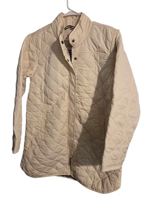 Jaqueta Aventura Feminina Carrigan Acolchoada Zíper Longo Snap Creme XL Casaco de Carro Parka - Imagem 1 de 3