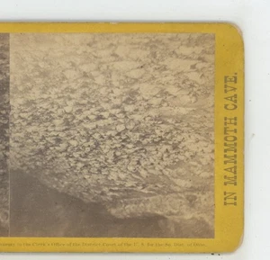 Schneeballkammer Mammuthöhle KY Kentucky Chas Waldack Stereoview um 1870 - Bild 1 von 3