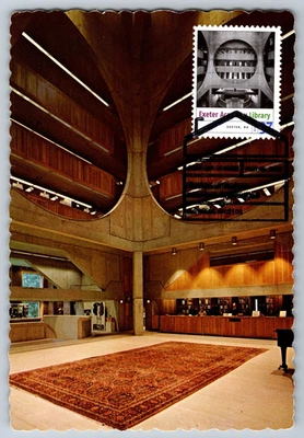 #3910k American Architecture Exeter Academy Library FDC Maxi Card - Image 1 of 2