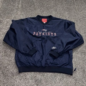 Giacca a vento vintage Reebok New England Patriots pullover grande - Foto 1 di 10
