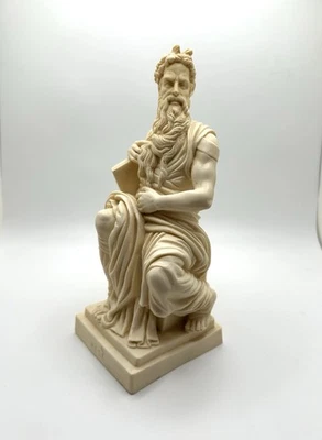 Vintage G. Ruggeri “Mose” Statue Michelangelo Moses 8″ Made In Italy - Image 1 of 4