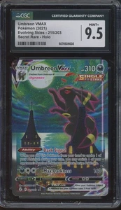 2021 Pokemon Evolving Skies Secret Rare Holo #215 Umbreon Vmax Mint+ CGC 9.5 - Picture 1 of 2