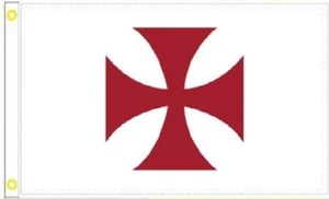 3x5 Templar Knights Legend RED CROSS WHITE Flag Banner Brass Grommets 100D - Picture 1 of 3