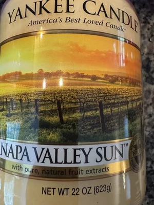 RARE NAPA VALLEY SUN Yankee Candle!  Only 3 others w/this label on eBay In U.S.! - Image 1 of 4