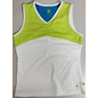 *Pure Lime Girls Volley Tank - White/Green 7-8 Years