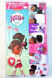 PACK 7 BRIEF PANTIES UNDERWEAR GIRLS SZ 4 - THE PRINCESS NELLA KNIGHT DISNEY NEW - Picture 1 of 1