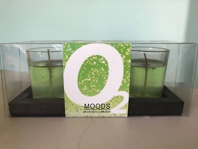 vtg PENRECO Gel Candles "MOODS" O2 3-pc Set Y2K 2000 NEW - Image 1 of 3