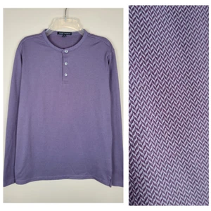 Robert Barakett Gr. M Fernwood Langarm Henley Shirt Lila - Bild 1 von 11