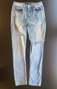 RSQ Jeans Mens 28x32 Blue Distressed Denim London Skinny Light Acid Wash - Picture 1 of 3