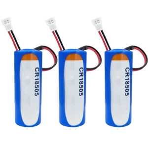 3pcs CR18505 3V 3000mAh Battery with 51005 White Plug Non-rechargeable Brand New - Picture 1 of 4
