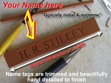 New! WWII leather personalised A-2 A2 flying flight Jacket name tag - hand made