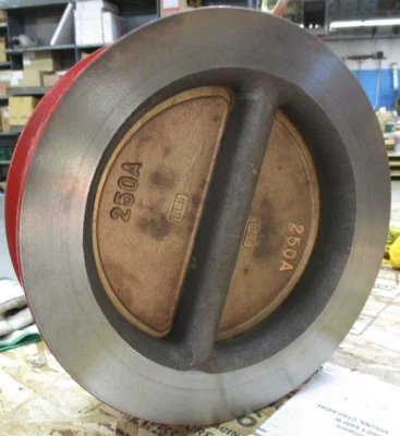 Válvula de retención oscilante de oblea de doble placa WATTS 10" clase 125 CI cuerpo disco de bronce Foto 1 de 4